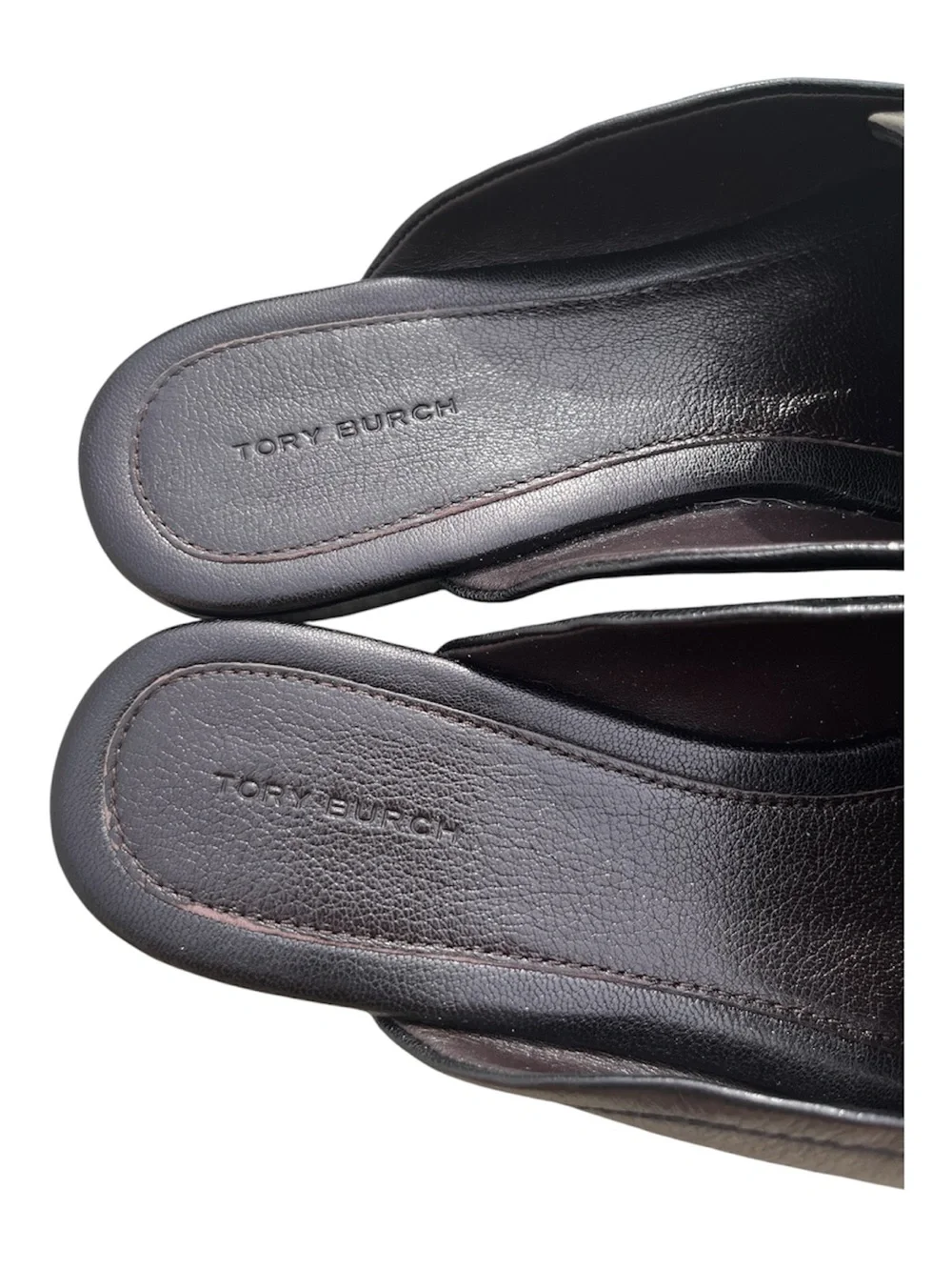 Tory Burch NWOT Georgia Backless Mule Loafers Leather with Logo Plate Size 11
